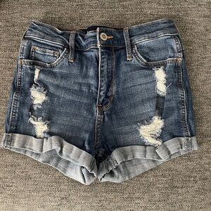Hollister Blue Distressed Jean Shorts